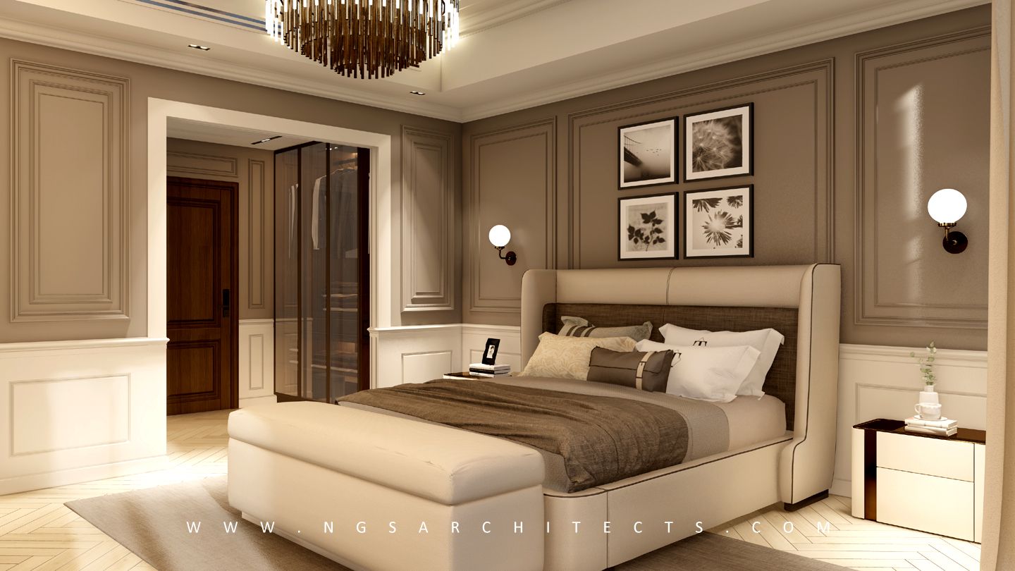 Dubai Hills Estate - Golf Grove - Master Bedroom Interior Design & Build - Dubai - UAE