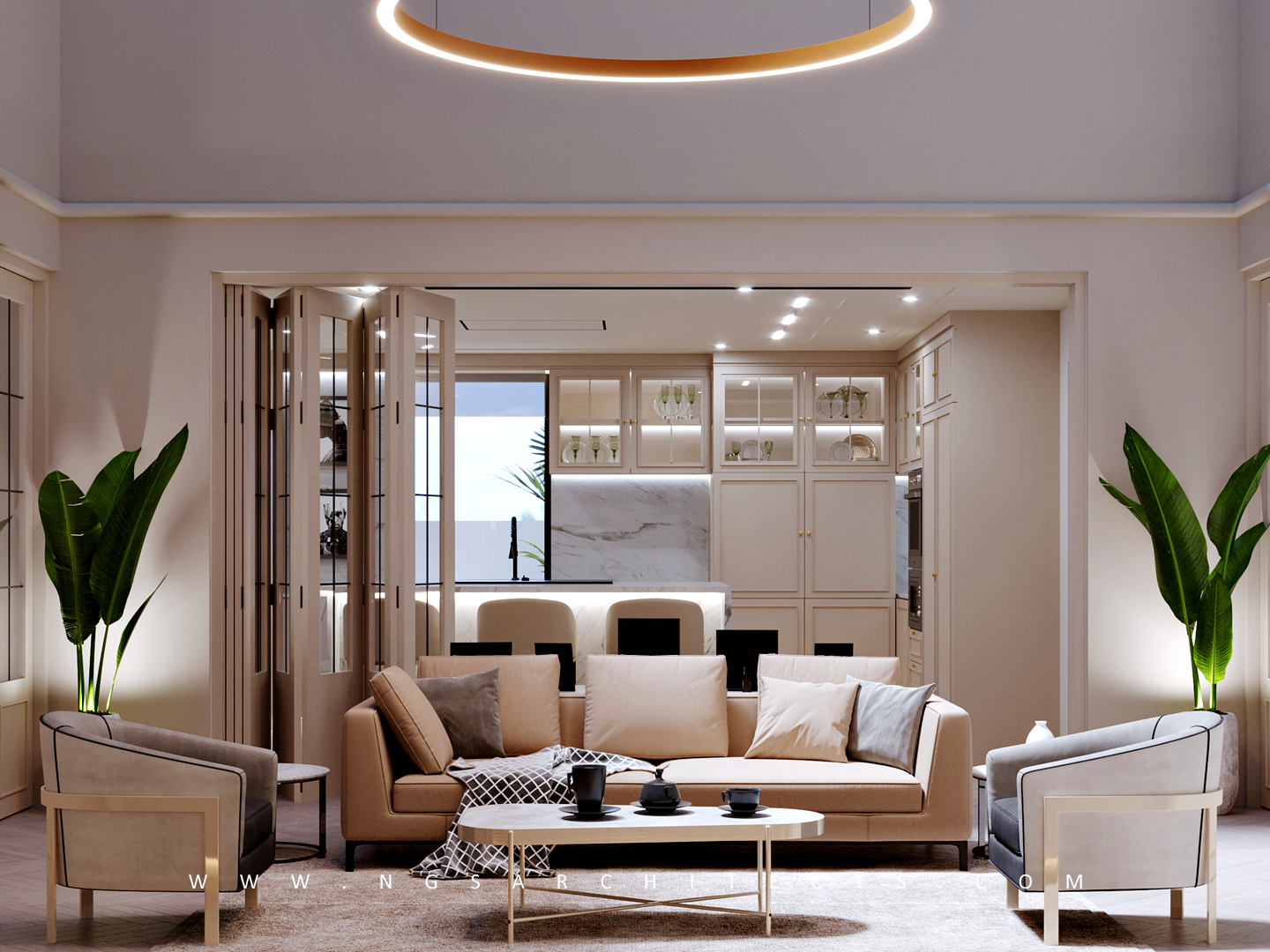 The Villa Community - CC4 - Design and Build - Interior Design - Family Living and Kitchen