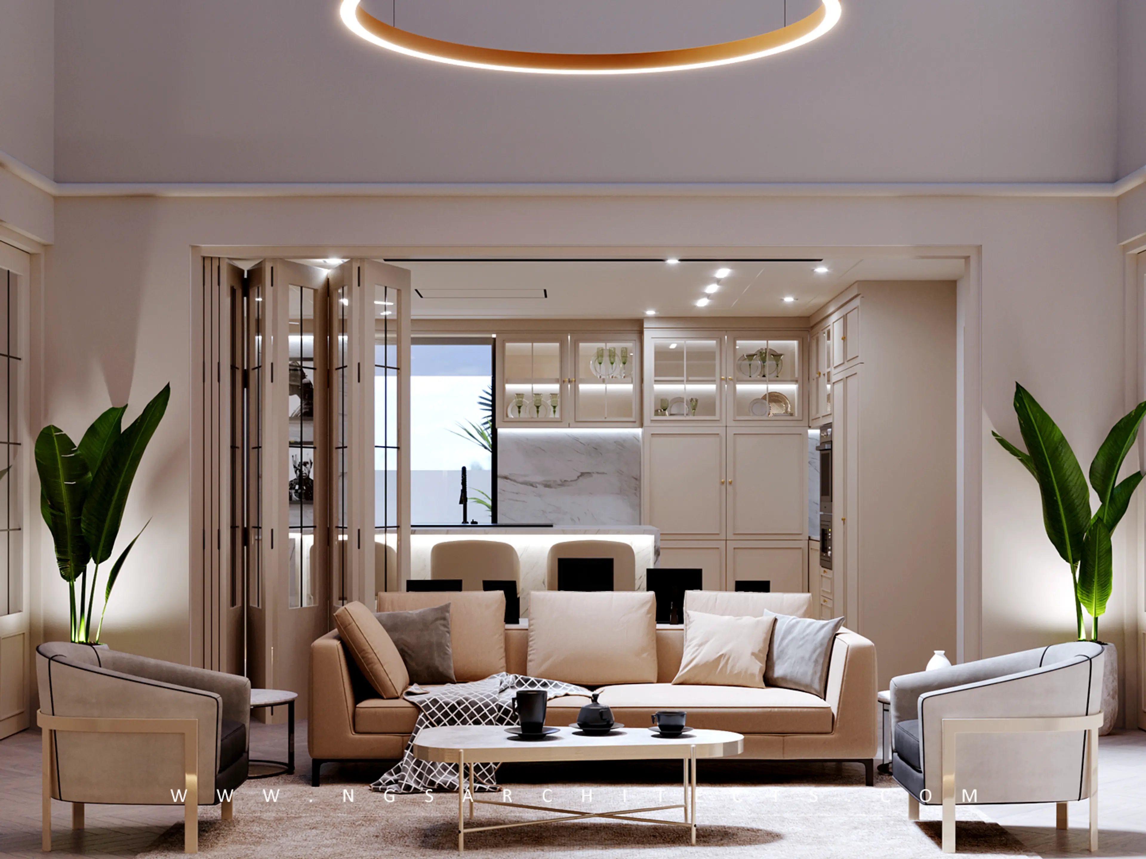 The Villa Community - CC4 - Design and Build - Interior Design - Family Living and Kitchen