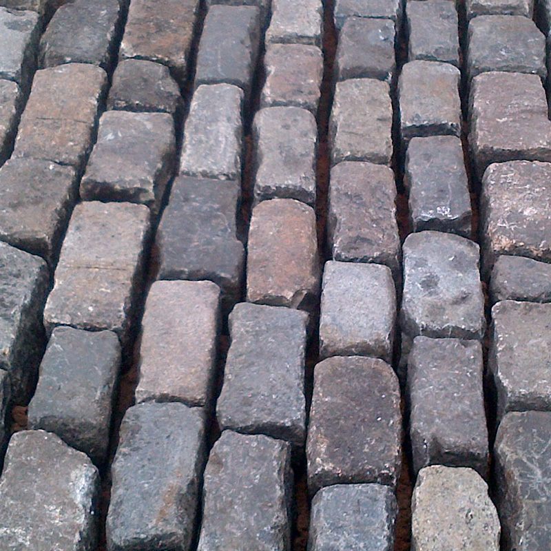 Reclaimed Street Granite Cobbles