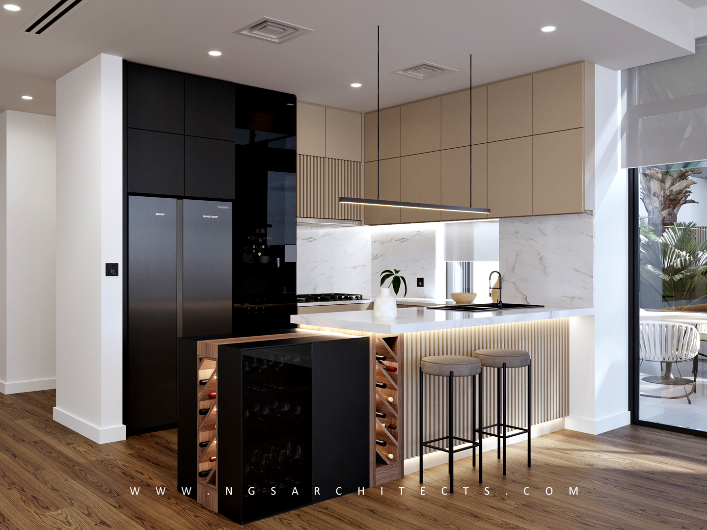 Dubai Hills Estate - Golf Grove 22 - Design and Build - Kitchen Interior Design