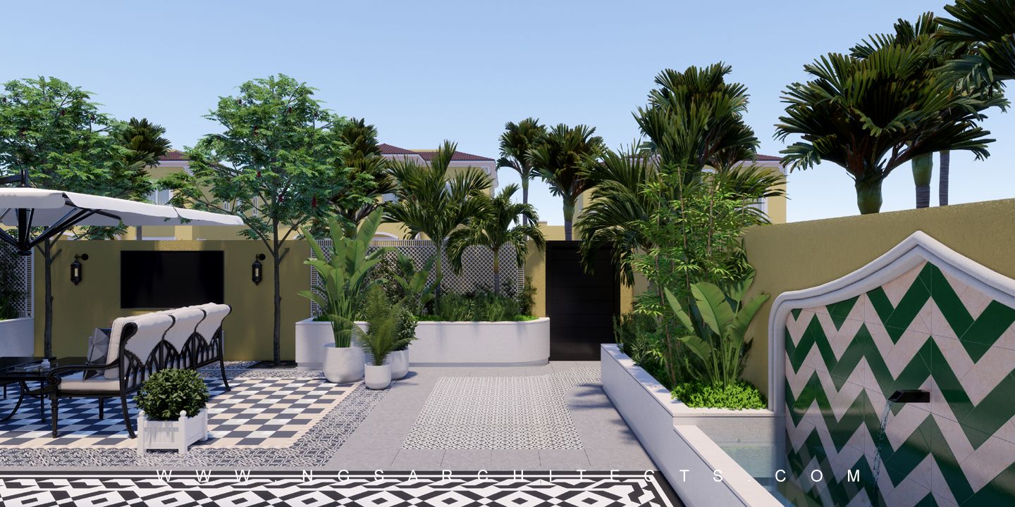 Villanova Community - La Quinta - V180 - Landscape Design & Build (Modern - Mediterranean - Spanish Colonial Design)