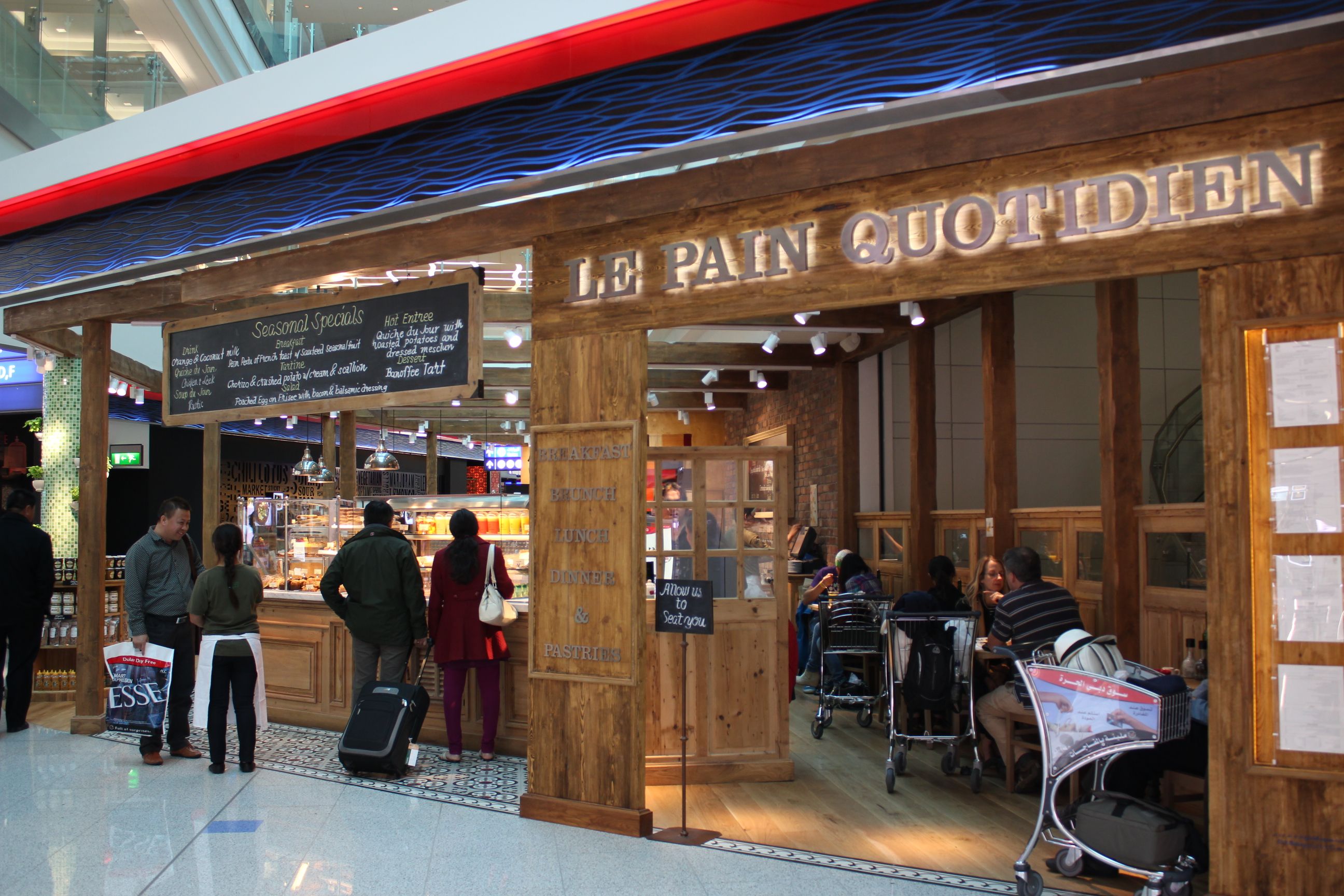 Le Pain Quotidien - Terminal 3 Dubai Airport - Genuine Reclaimed Bricks - UAE