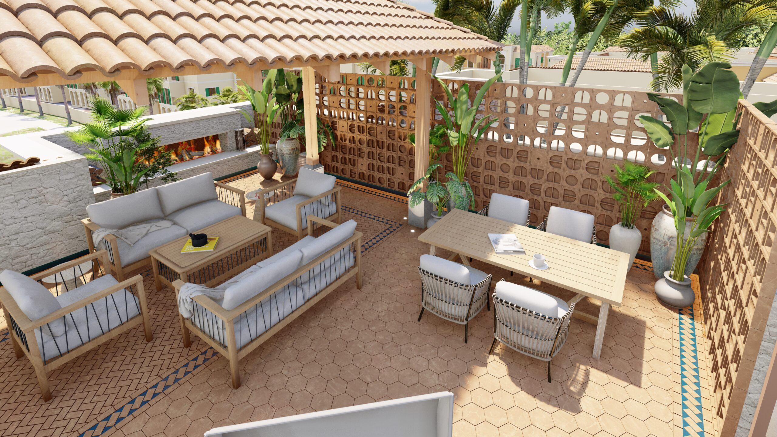 Sur La Mer - Guatemalan Inspired Landscape Design and Build - Dubai - UAE