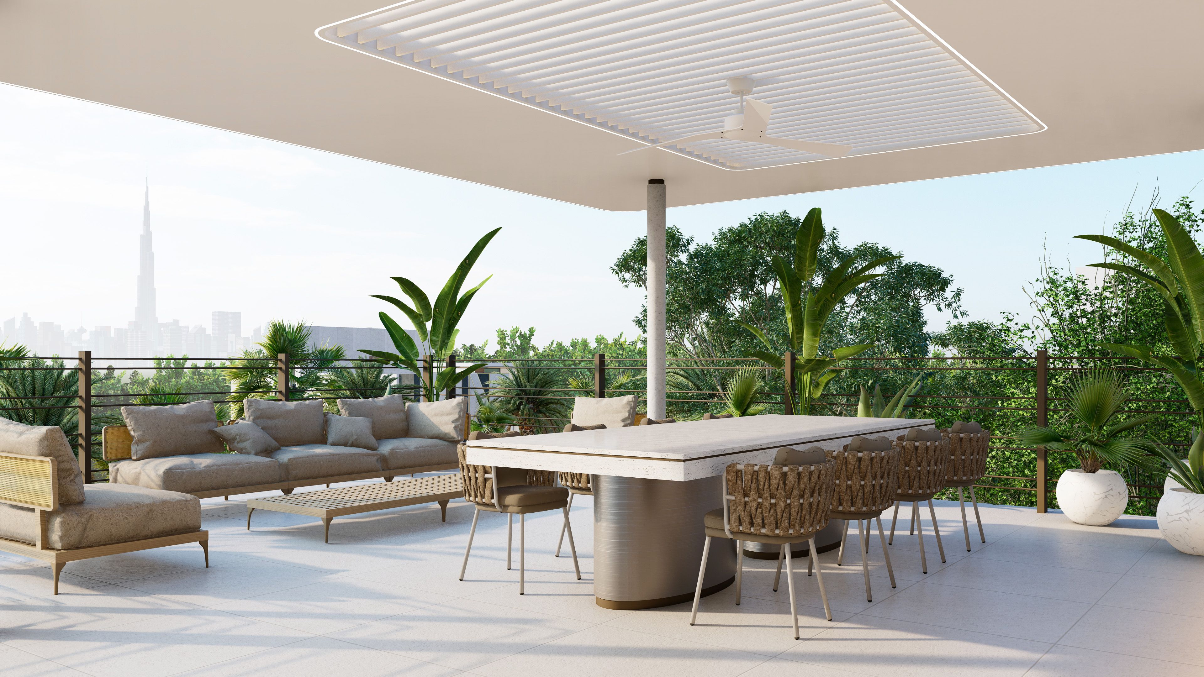 Roof Garden - The Pearl Jumeirah - Zone F - V3 - Landscape Design - Dubai - UAE