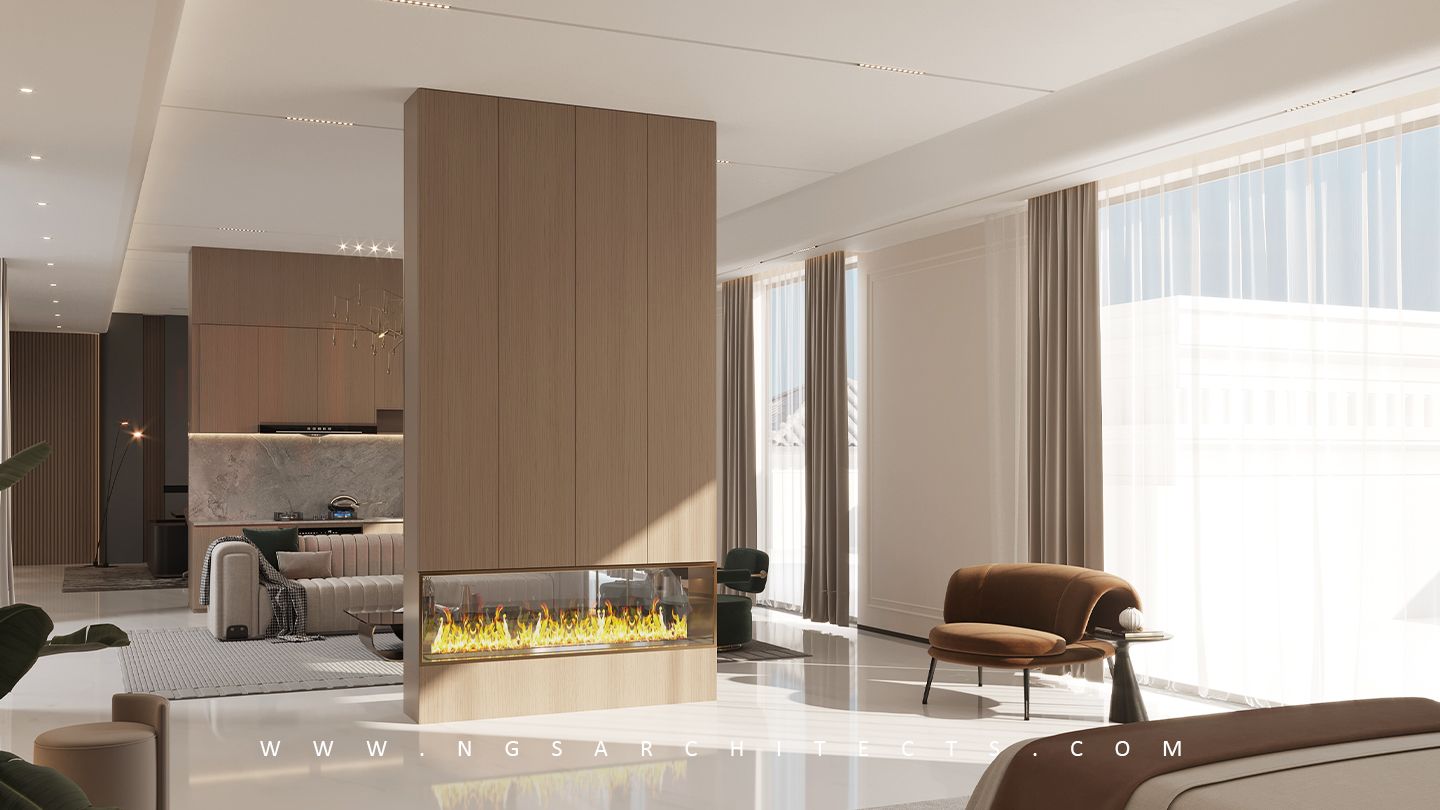 Al Khawaneej Villa - Roof Master Bedroom - Office - Interior Design - Dubai - UAE