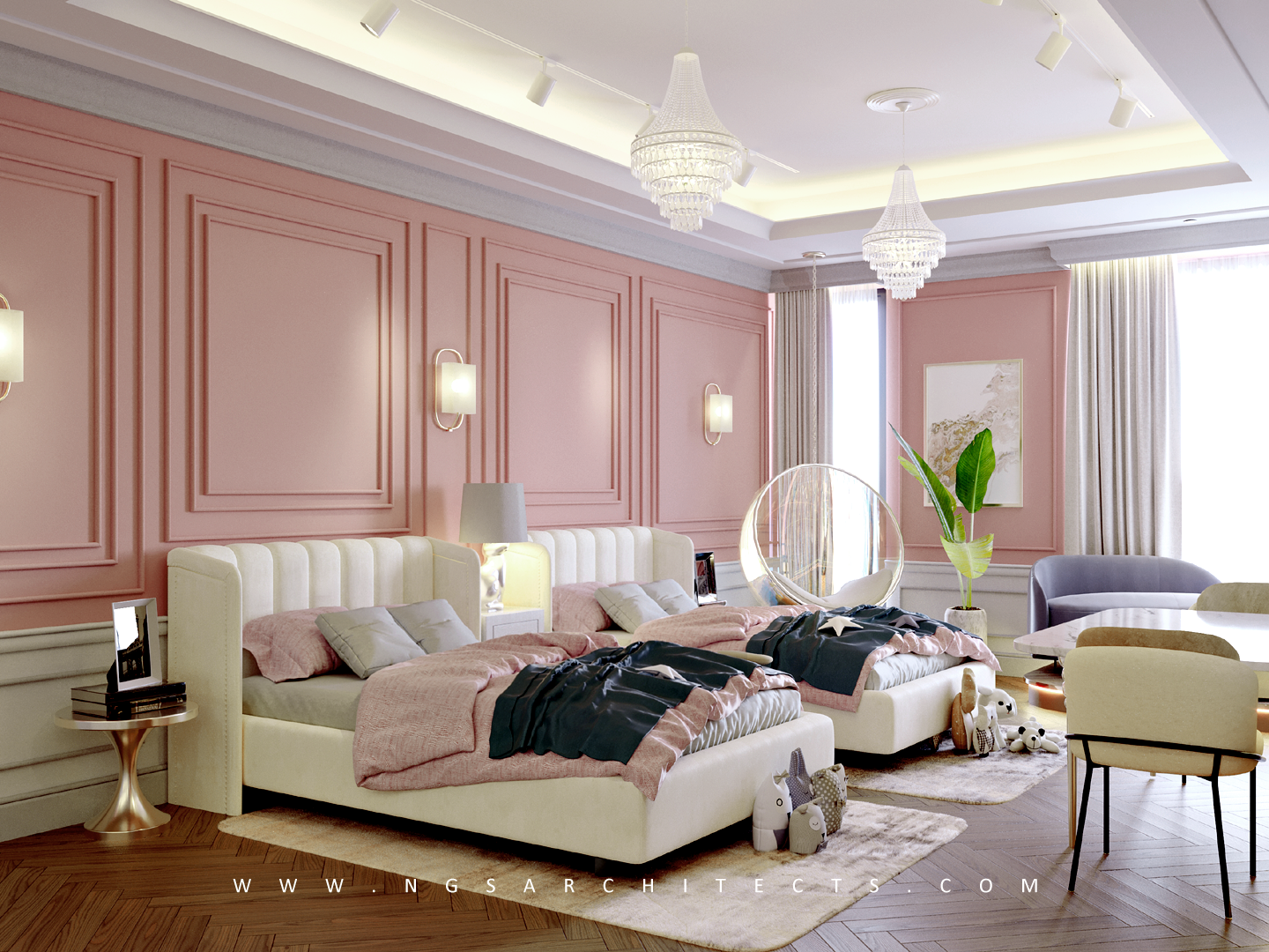 The Villa Community - V18 - Design and Build - Interior Design - Girls Bedroom