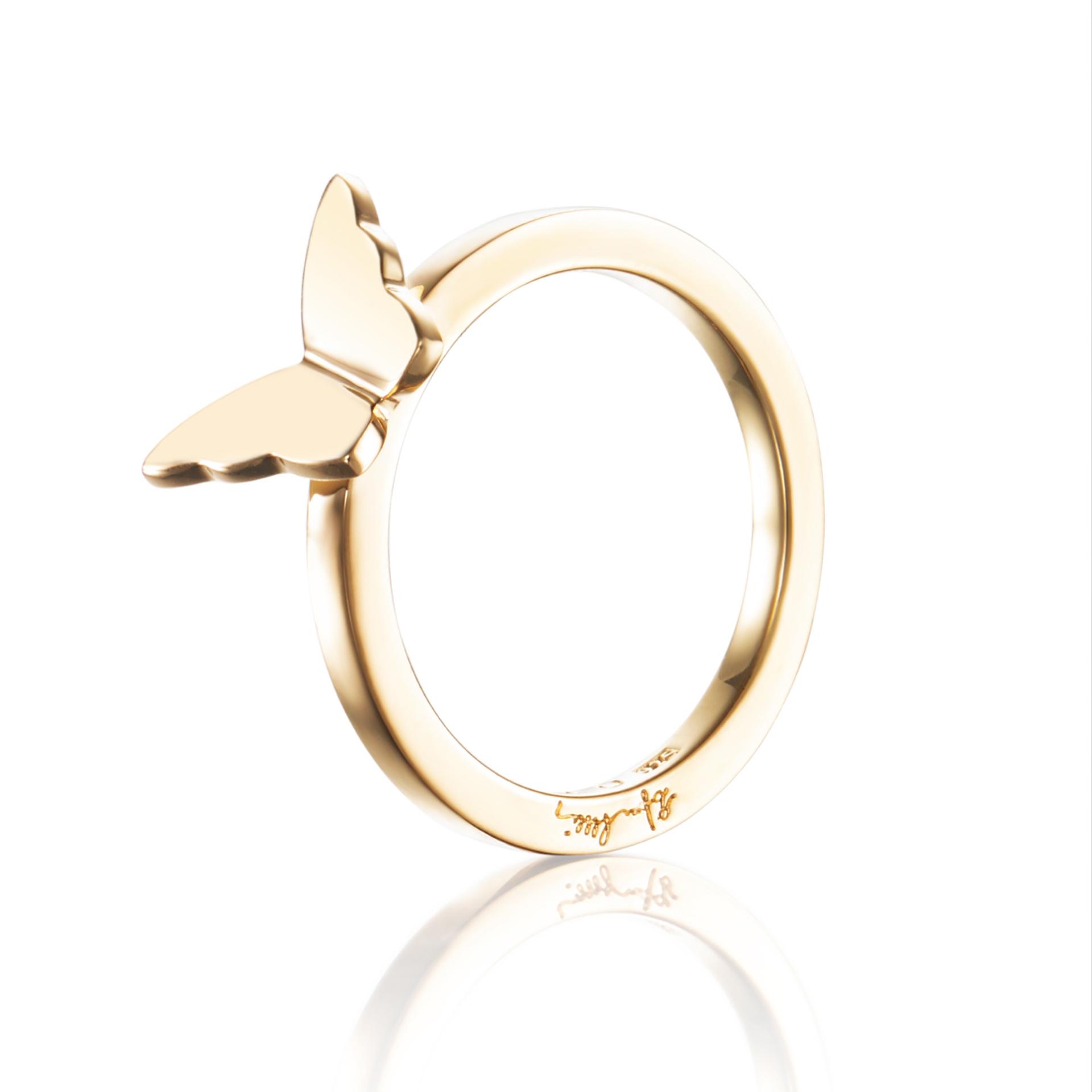 LITTLE MISS BUTTERFLY RING - GOLD.