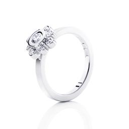 SWEET HEARTS CROWN RING 0.19 CT.