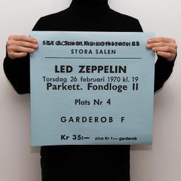 TICKET - LED ZEPPELIN 1970