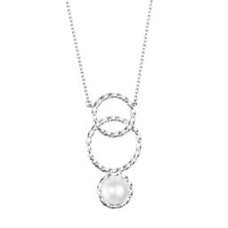 TWISTED ORBIT NECKLACE - PEARL.