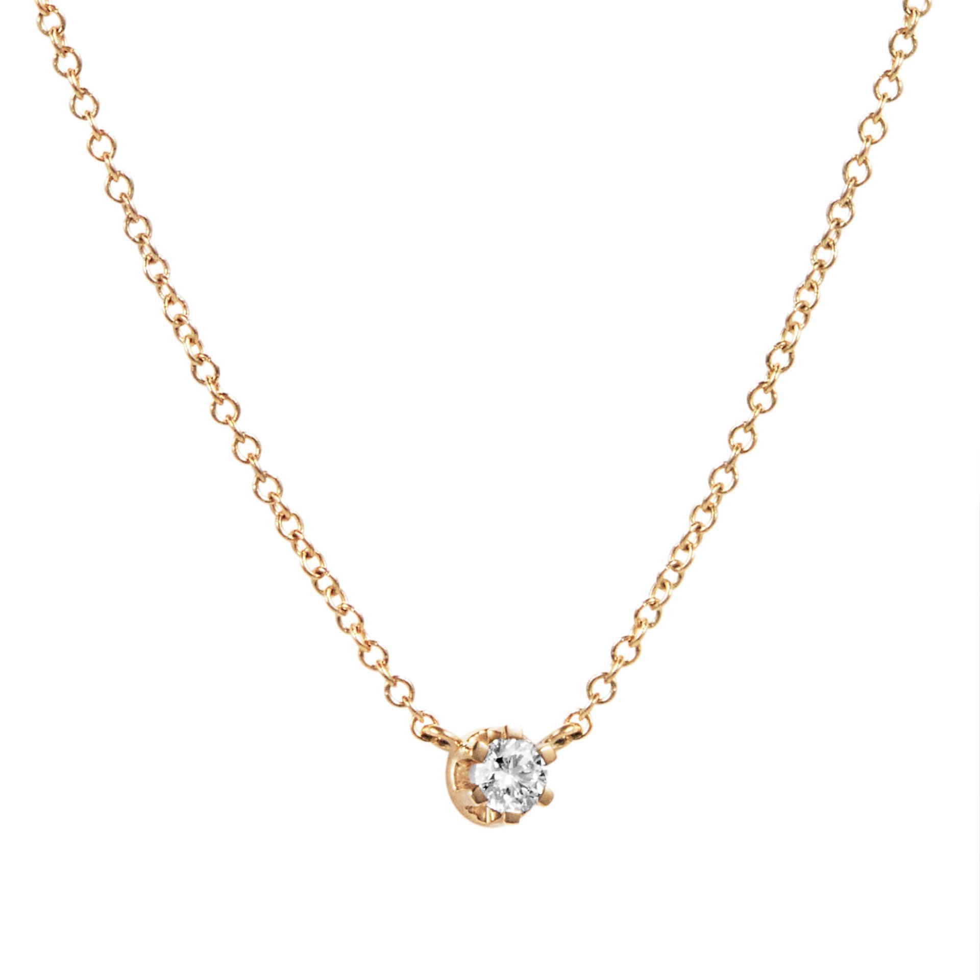 CROWN & STARS NECKLACE 0.19CT
