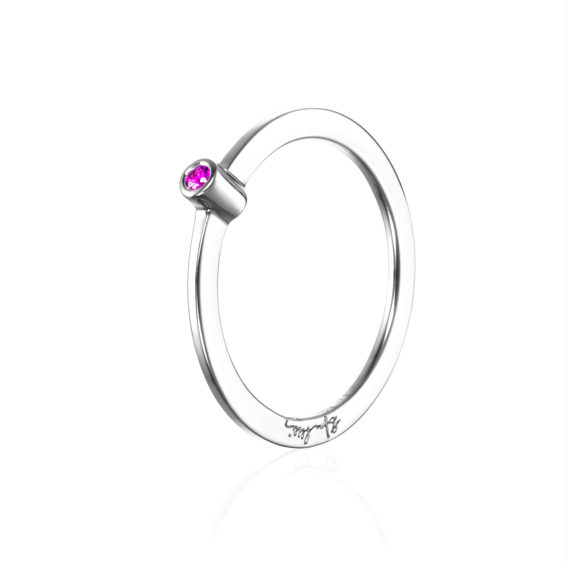 MICRO BLINK RING - PINK SAPPHIRE
