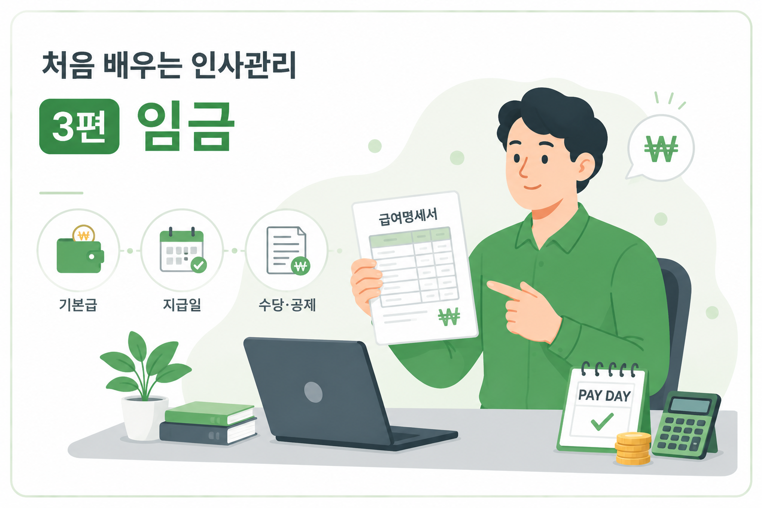 처음 배우는 인사관리 ③ 임금 — 통상임금·평균임금과 임금명세서