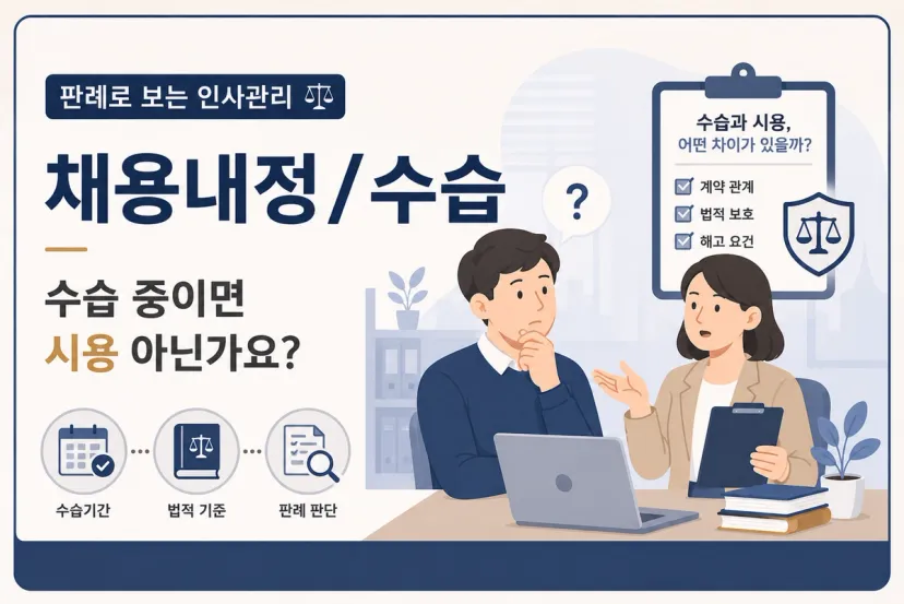 판례로 보는 인사관리 | 채용내정/수습 - 3 — 수습 중이면 시용 아닌가요?