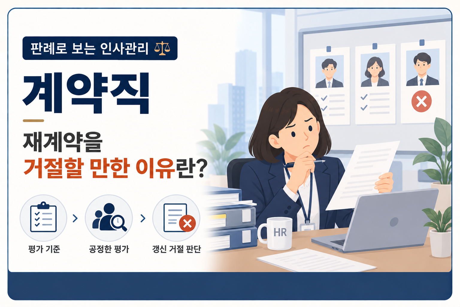 판례로 보는 인사관리 | 계약직 - 3 — 재계약을 거절할 만한 이유란
