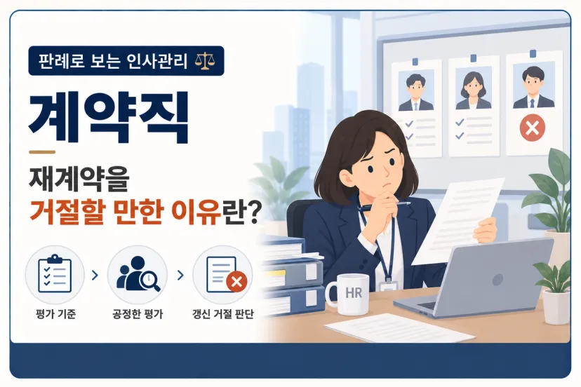 판례로 보는 인사관리 | 계약직 - 3 — 재계약을 거절할 만한 이유란