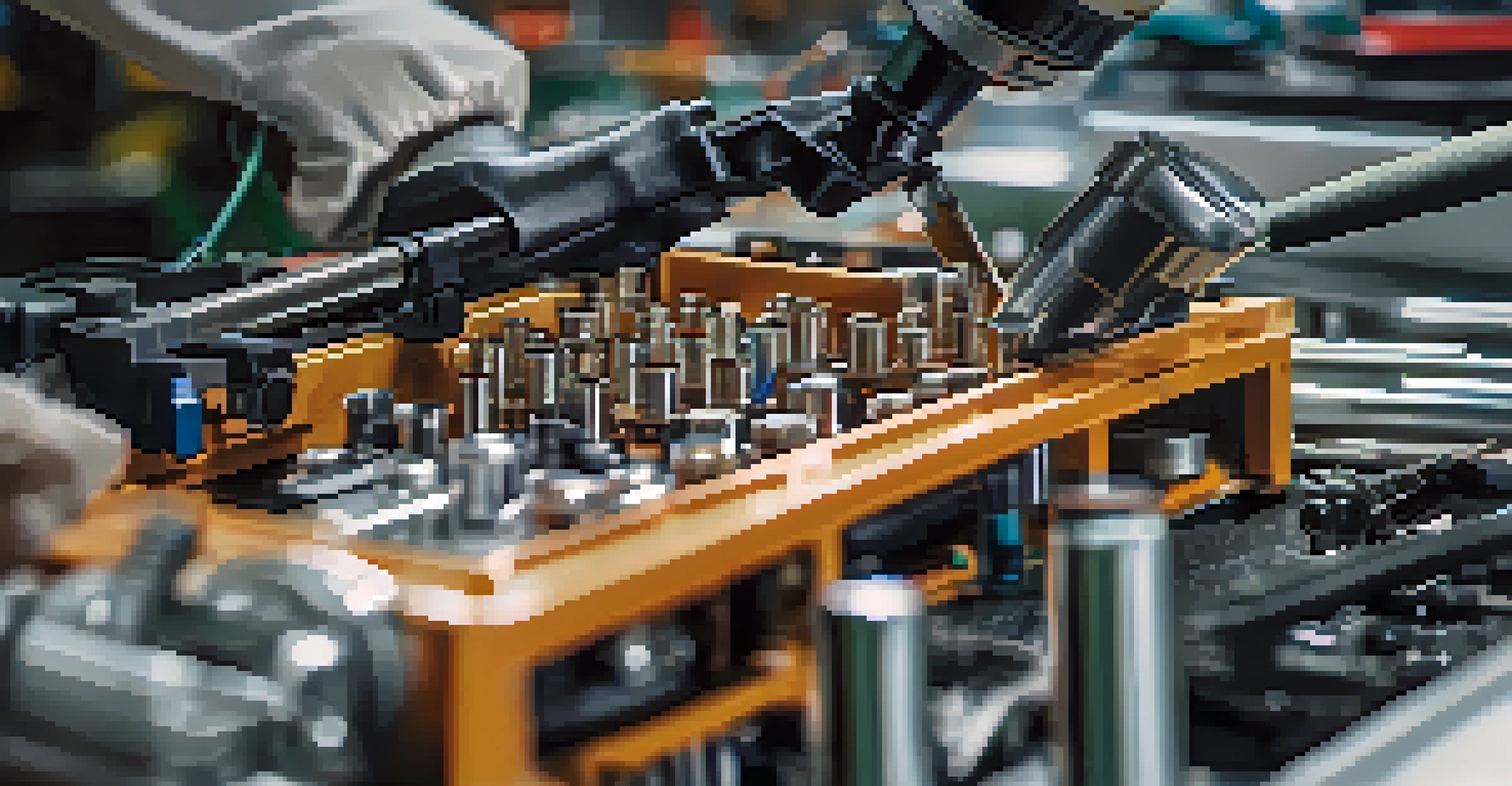 A technician assembling an electric vehicle component in a manufacturing facility.