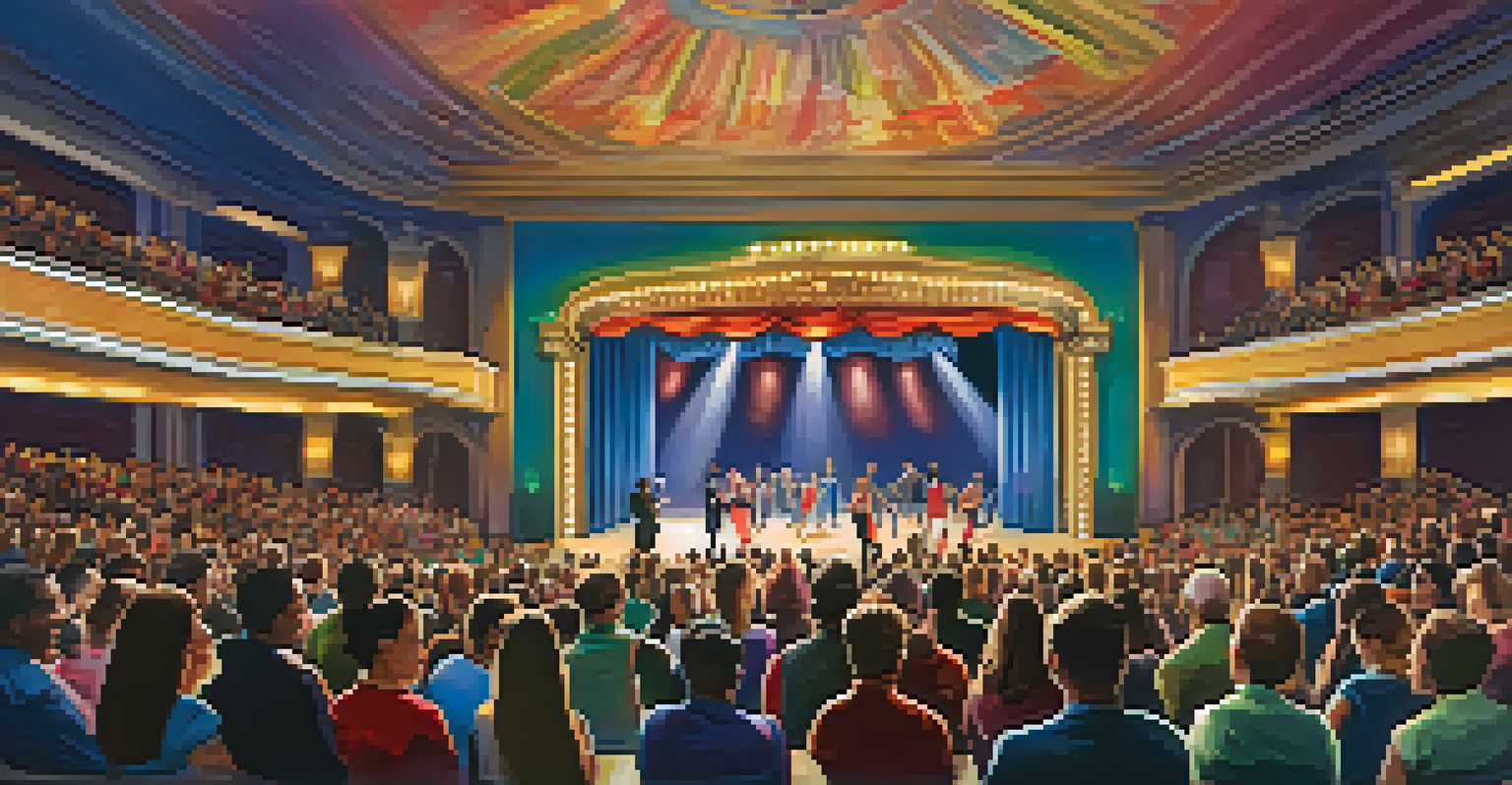 Community event at the Ritz Theatre with local artists performing and an engaged audience.