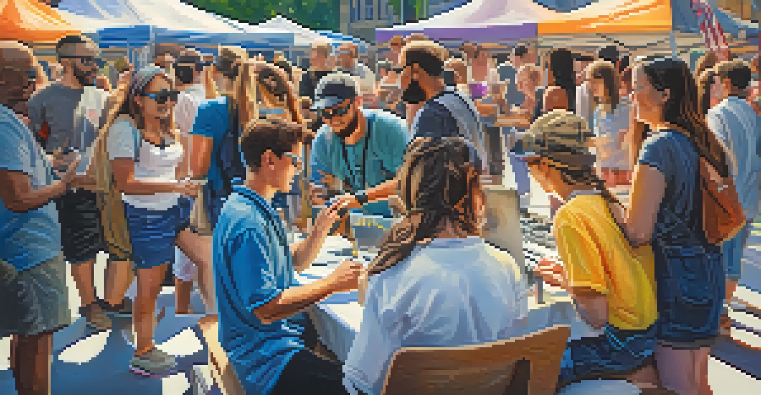 Participants exploring interactive exhibits at the One Spark Festival, surrounded by colorful displays and collaborative activities.