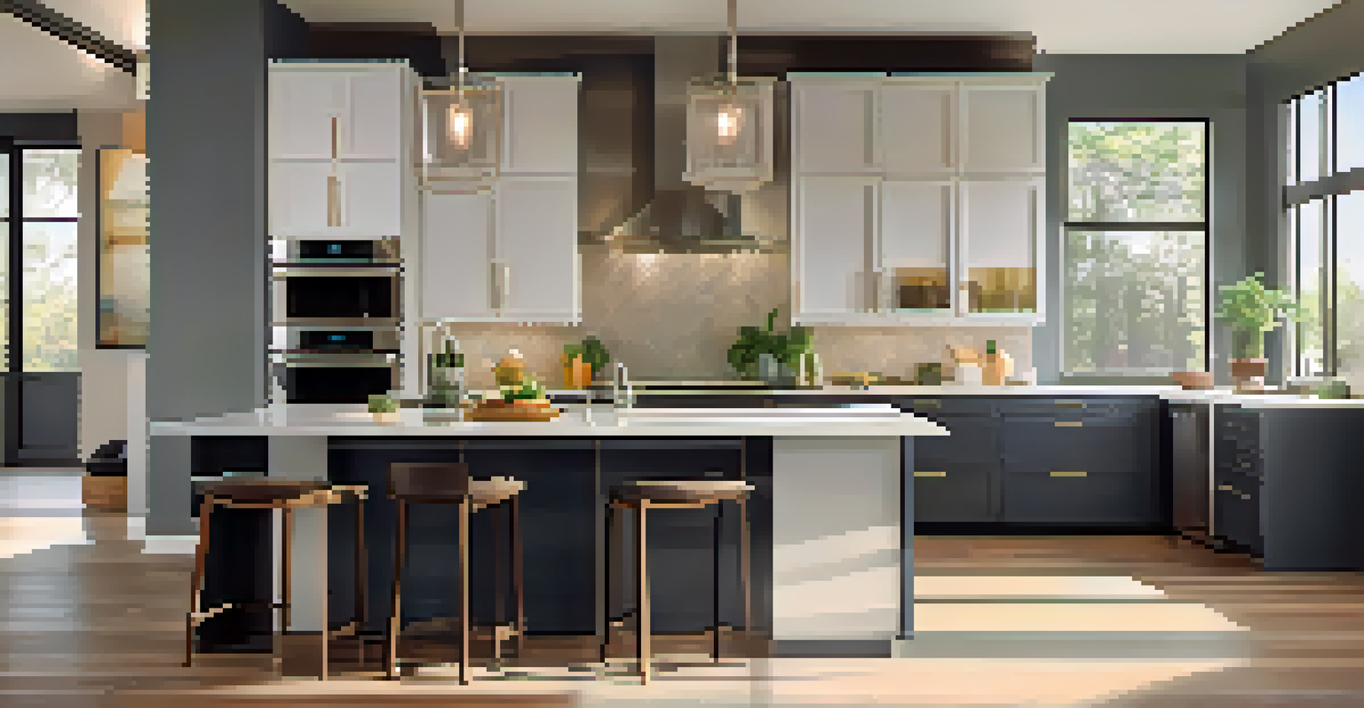 Close-up of a modern kitchen in a new Jacksonville home with natural light and sleek design.