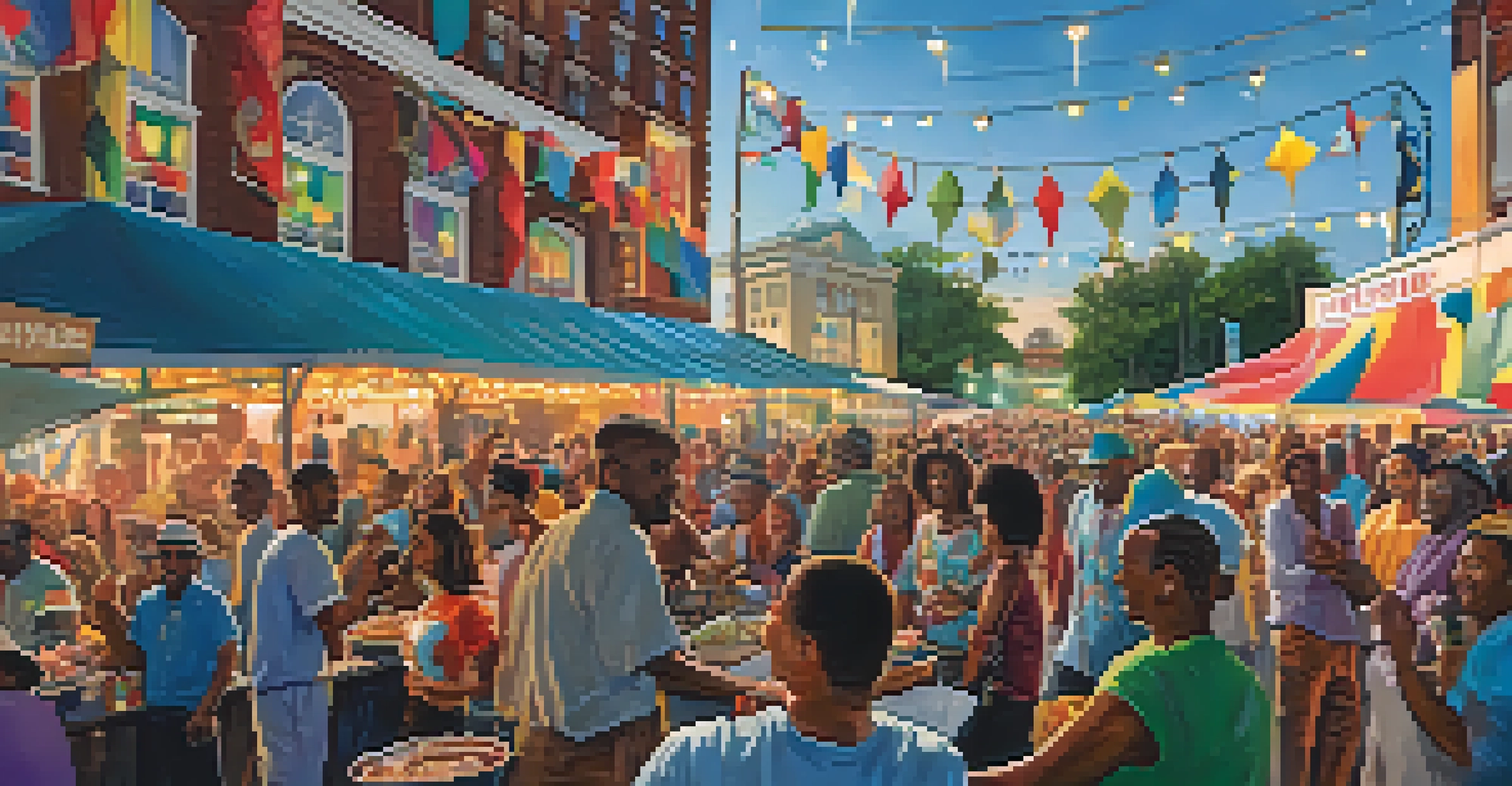 A vibrant scene at the Jacksonville Jazz Festival with musicians on stage and a crowd enjoying the event.