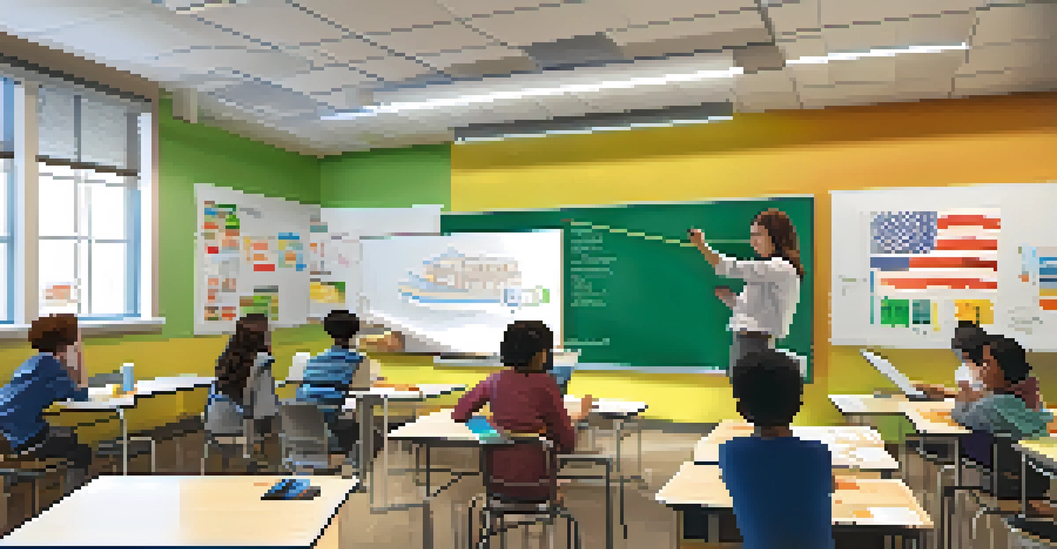 A classroom in Jacksonville with students participating in hands-on training, learning about technology tools from an instructor.