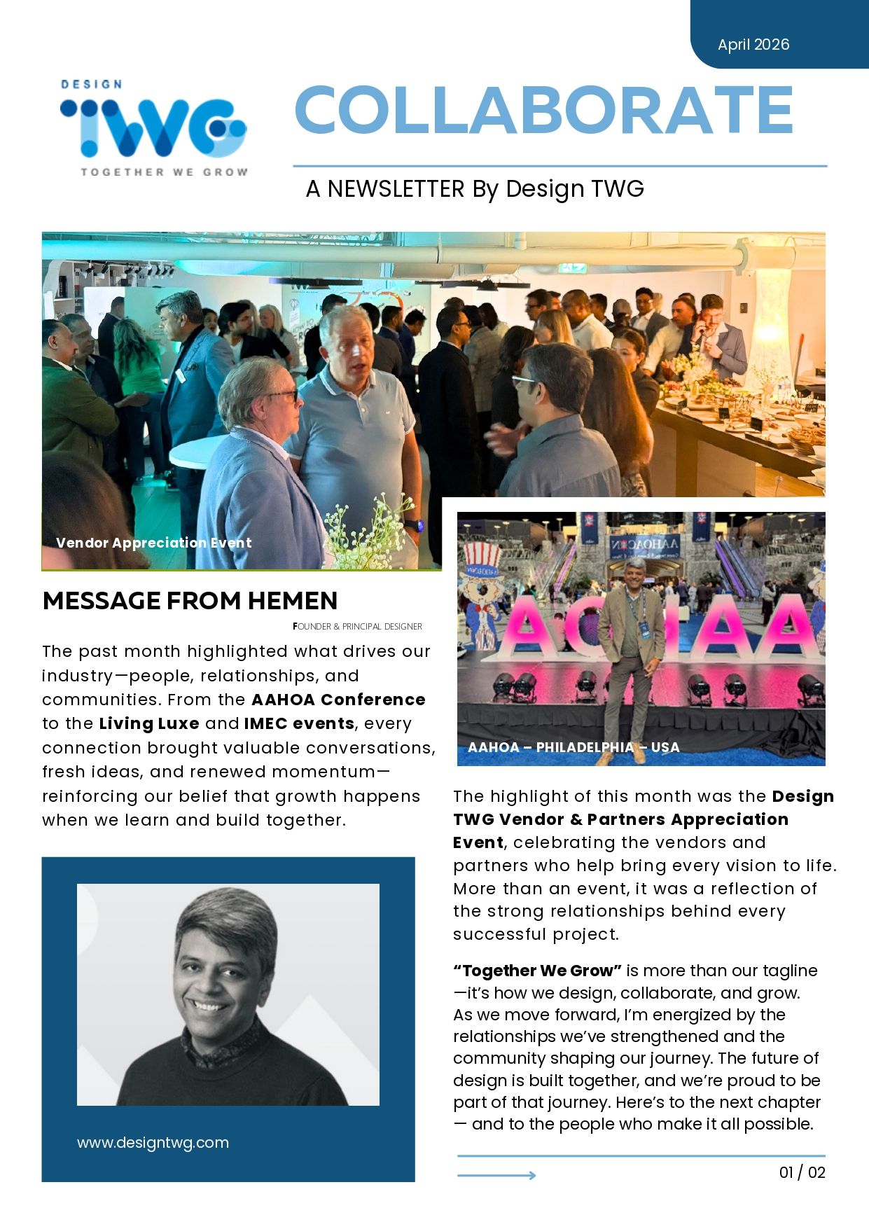 CELEBRATING OUR VENDORS PARTNERS… IN GRATITUDE 