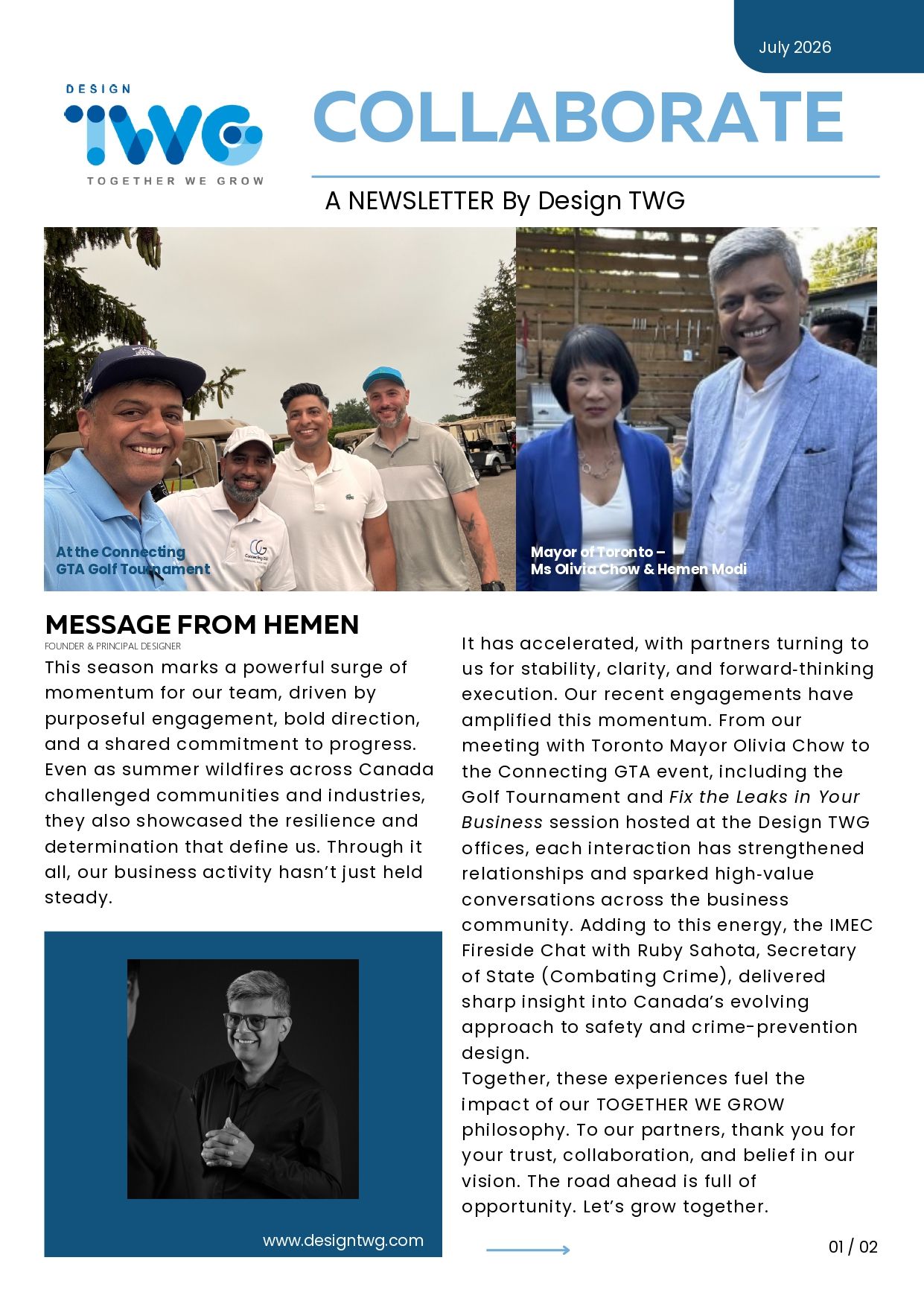 Design TWG proudly partnered with Connecting GTA