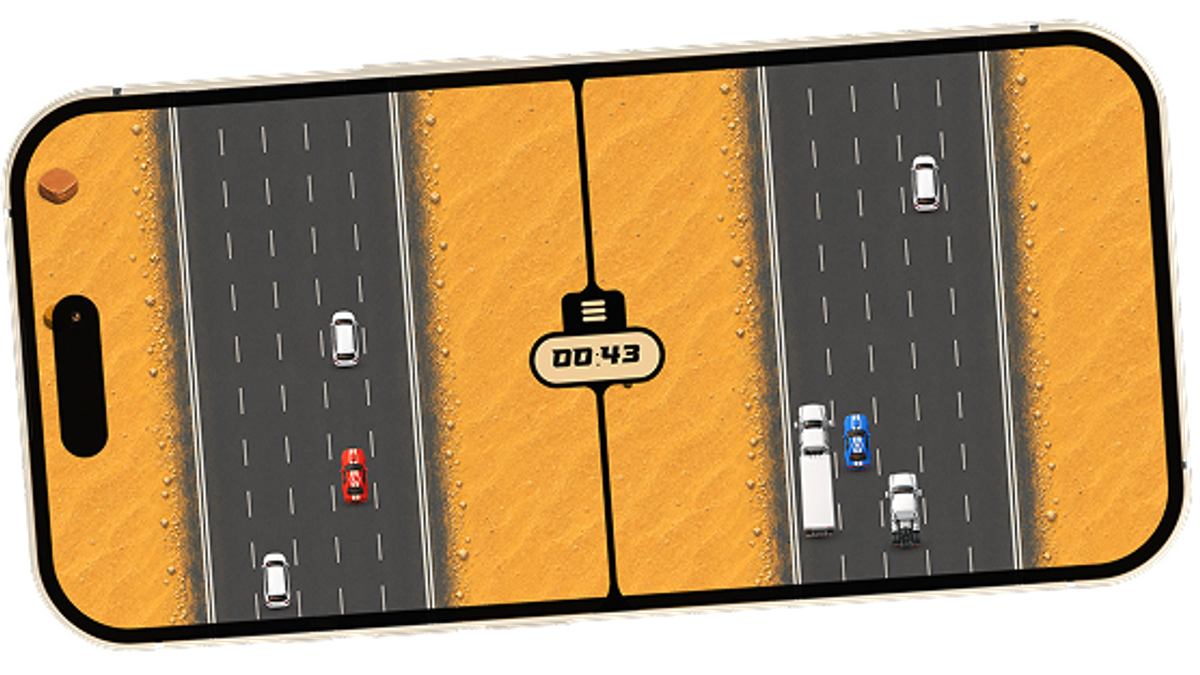 Double Drive gameplay on an iPhone