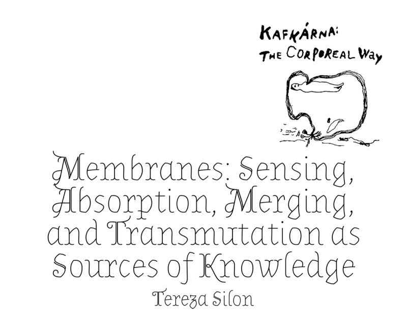 Tereza Silon – Membranes: Sensing, Absorption, Merging, and Transmutation as Sources of Knowledge