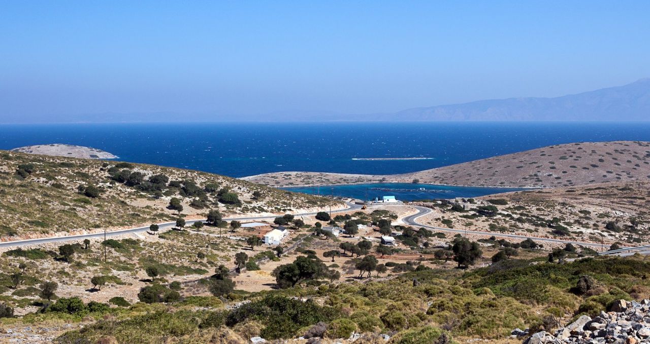 Agathonisi island - panoramic view on aquaculture area -