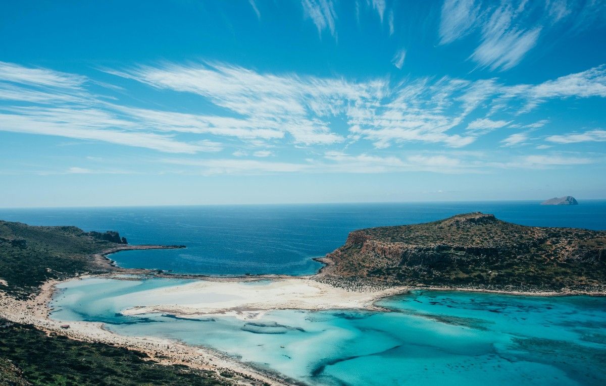 Stunning Aerial View of Balos Lagoon in Crete, Greece