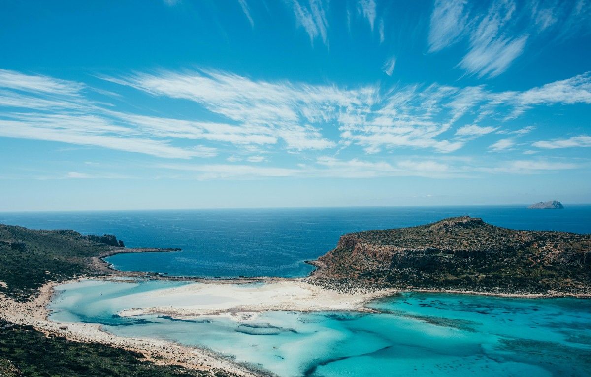 Stunning Aerial View of Balos Lagoon in Crete, Greece