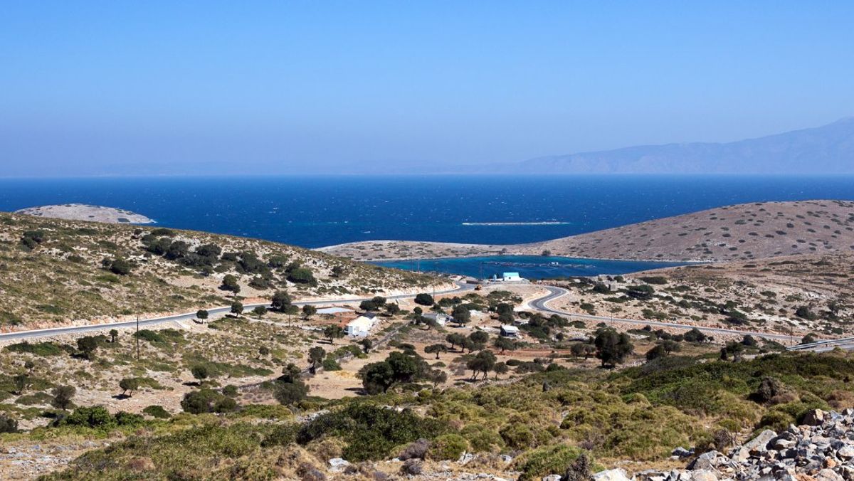Agathonisi island - panoramic view on aquaculture area