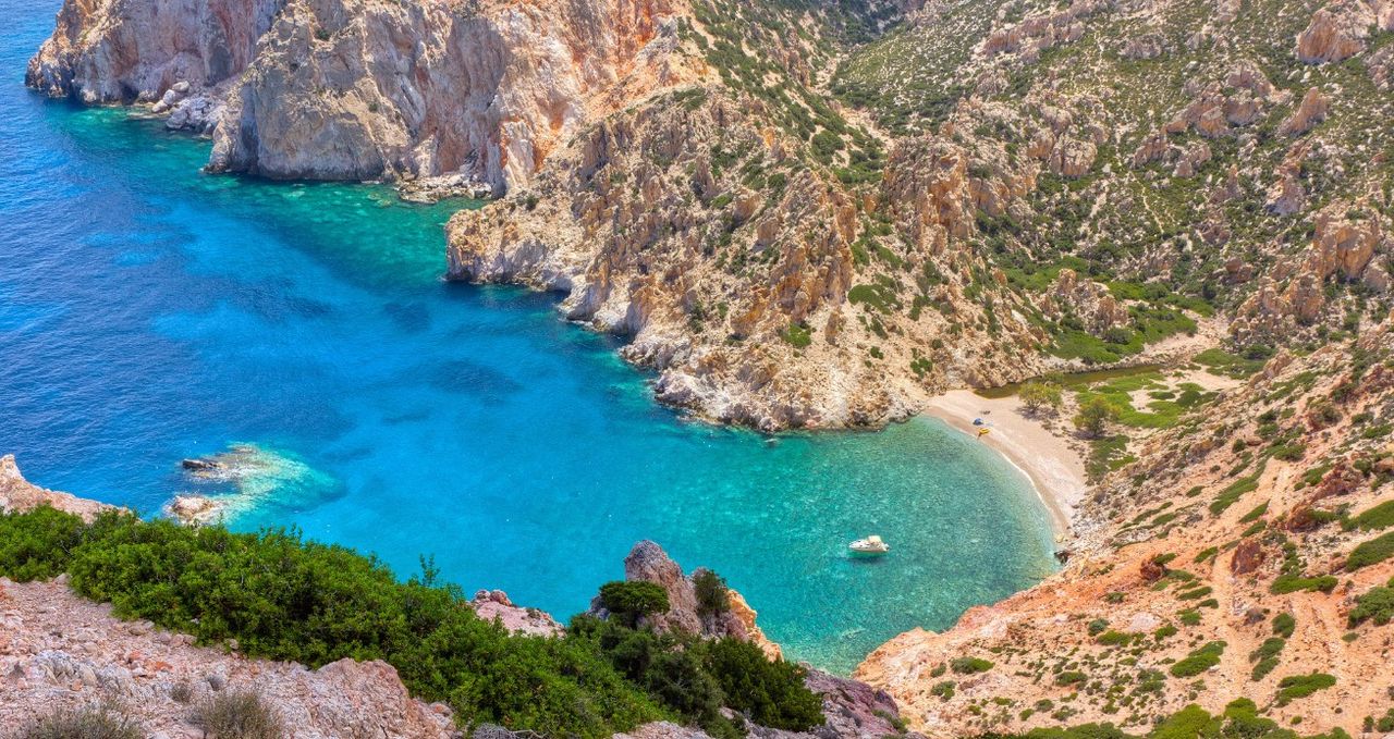 Faros bay, Polyaigos island, Cyclades, Greece