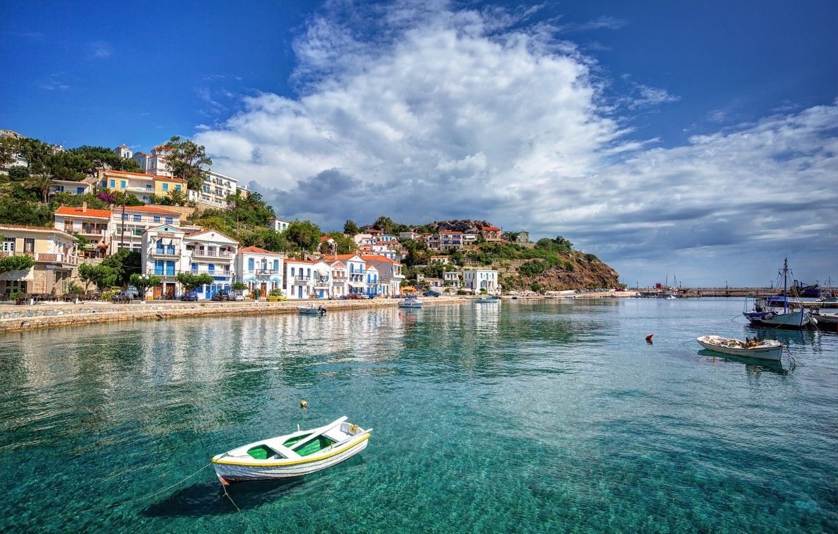 Traditional village of Evdilos, in Ikaria island, Greece