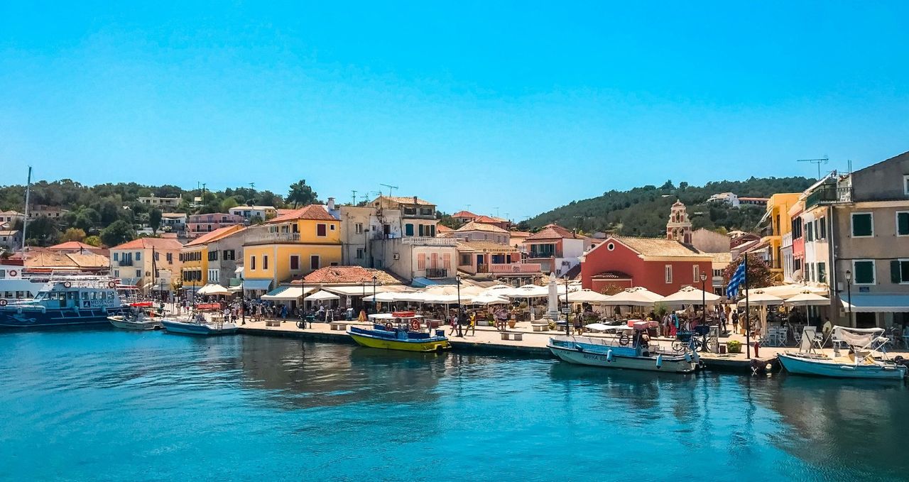 Charming Waterfront Harbor in Greece