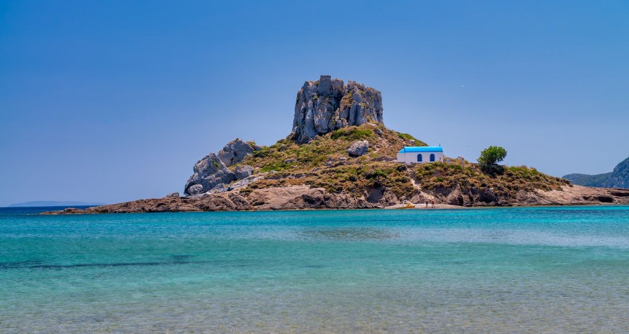 Ancient Remains of St. Stefanos Basilica on the Coast of Kos Isl