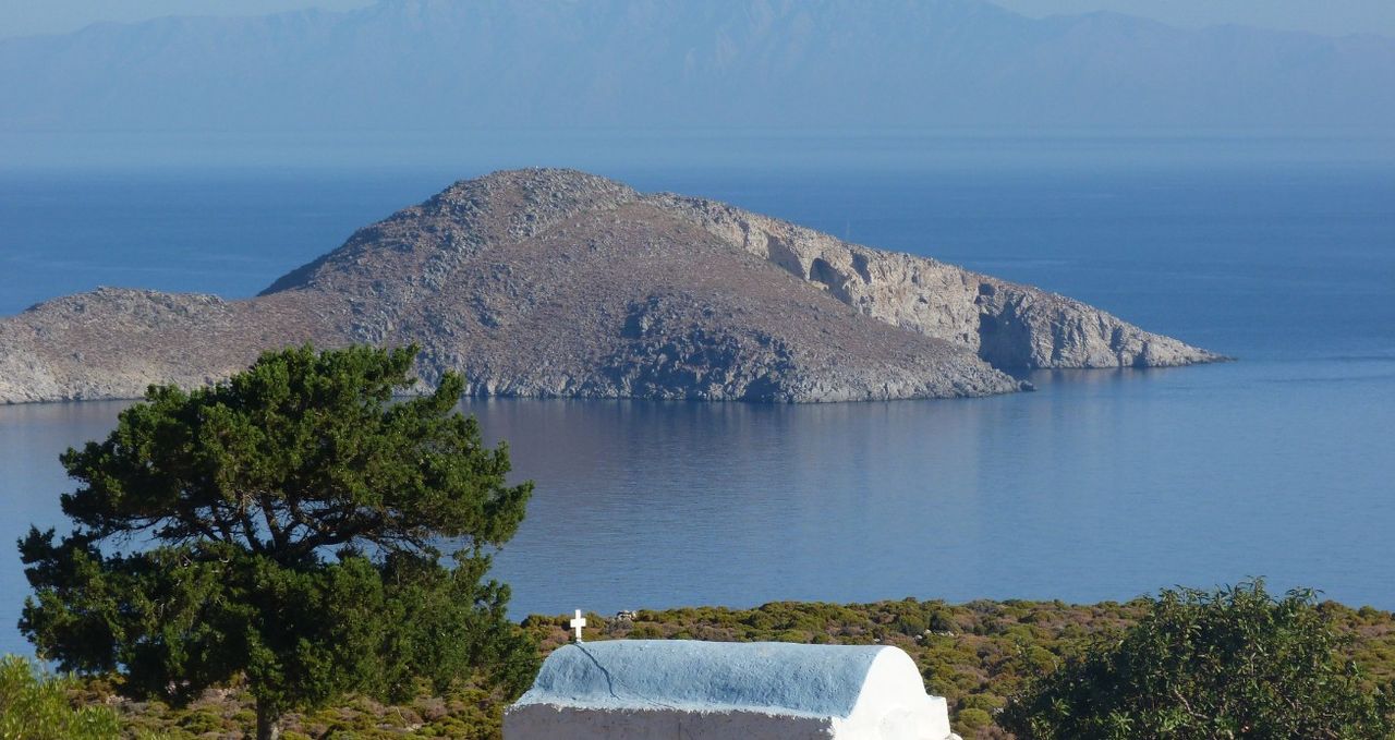 White chapel, Tilos island, Greece