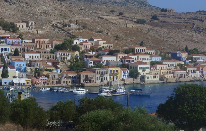 Capital of Halki, Dodecanese archipelago, Greece