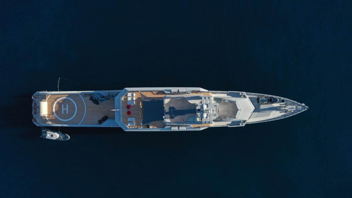 Luxury Yacht on Greek Sea