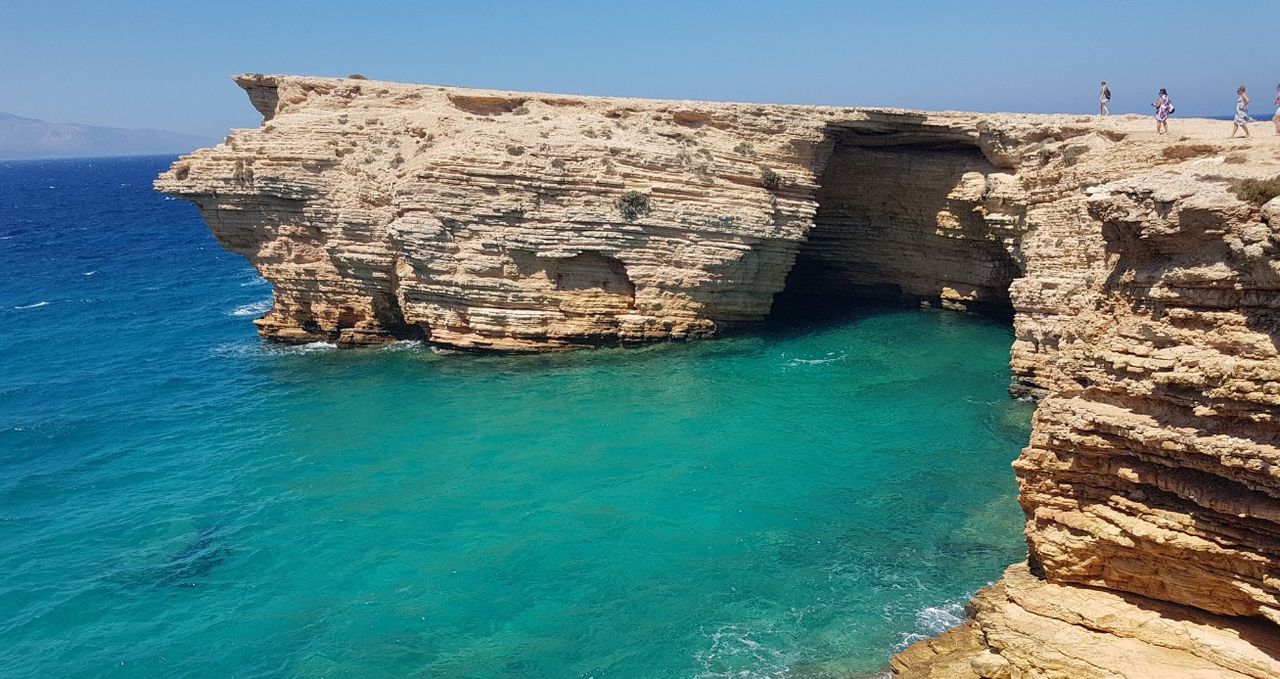 Koufonisia island greece greek summer waves rocks