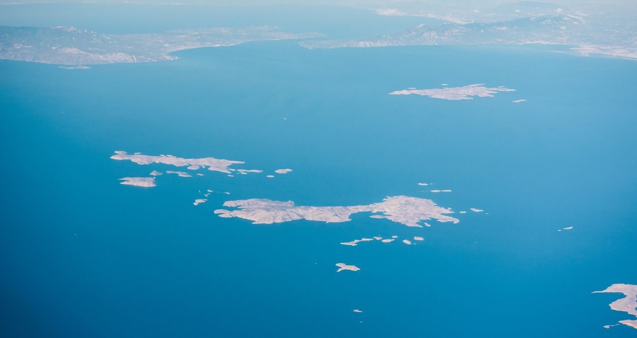 Arki and Lipsi island from above