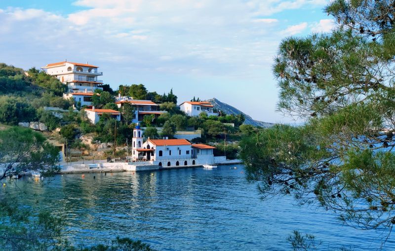 Beautiful little Greek Church. Salamina Island, Greece.