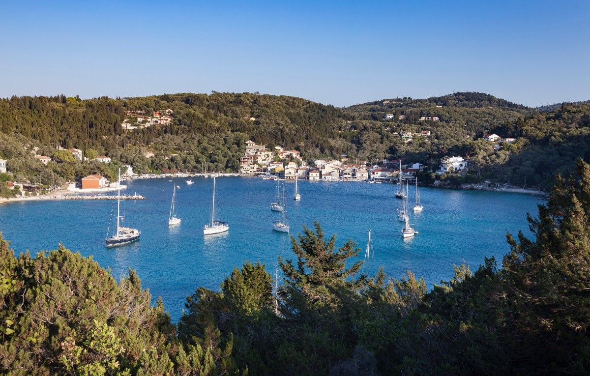 Lakka Harbour on the island of Paxos in the Ionian Sea