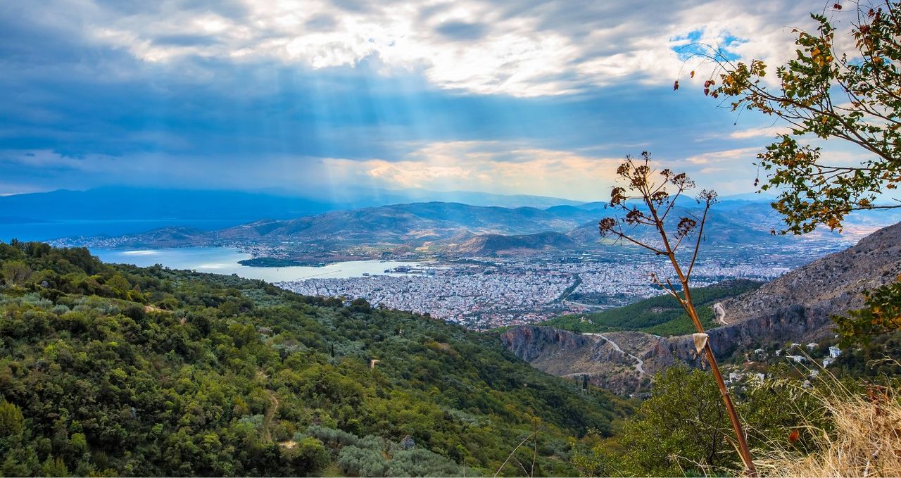 Volos city view from Pelion mount, Greece