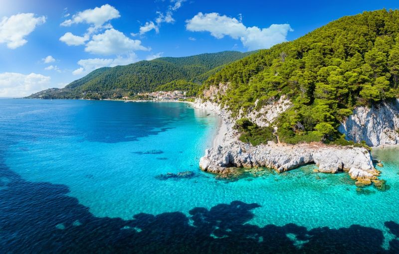 The Beautiful Coast of Skopelos Island, Sporades, Greece