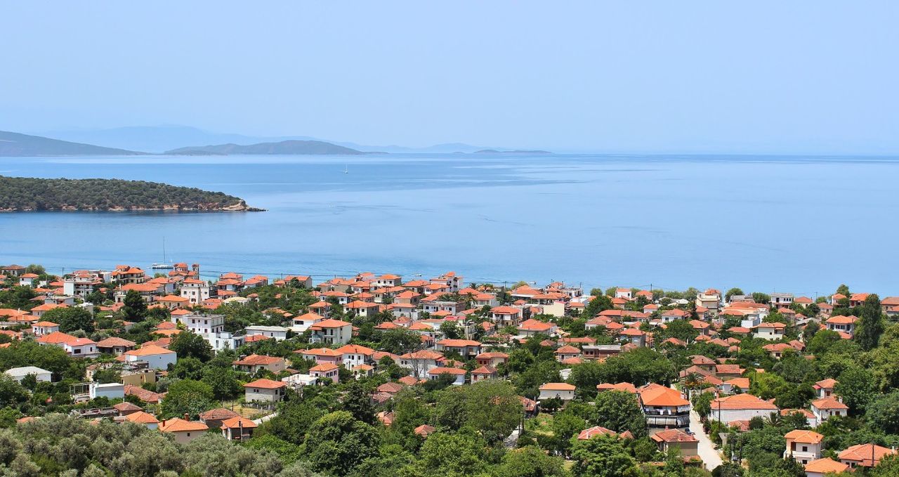 View of the village of Milina, Pelion, Greece