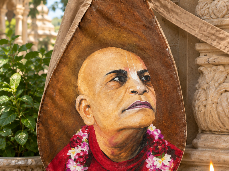 Hand-Painted Washable Japa Beadbag | Srila Prabhupada